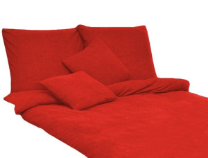 Pościel frotte czerwony 200x220