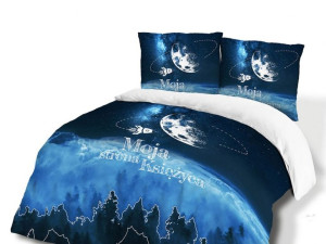 Komplet Pościeli Bawełna 160x200 Księżyc