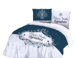 Komplet Pościeli z Napisem 160x200 Słodka Sypialnia