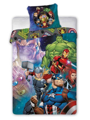 Pościel bawełna 160x200+1p70x80 Avengers