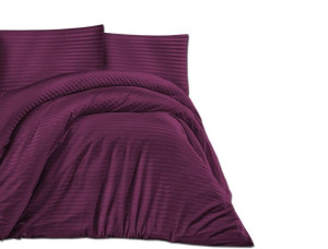 Pościel satyna bawełniana CIZGILI VIOLET 200x220 EXCLUSIVE