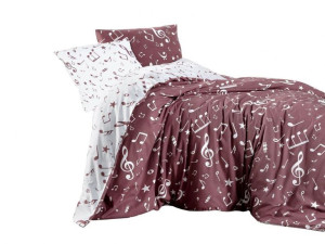 Pościel bawełniana MAJOR DARK RED 200x220 COTTONLOVE EXCLUSIVE