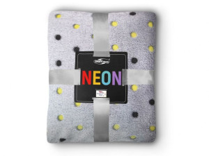 Koc NEON popiel 150x200