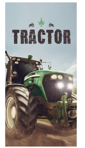 Ręcznik bawełniany 70x140 Traktor duży NADRUK