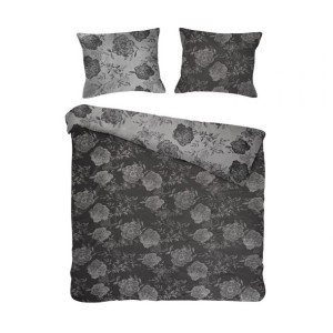 Pościel bawełniana DARK GREY 160x200 COTTONLOVE JACQUARD