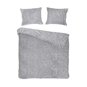 Pościel bawełniana MARBLE GREY 160x200 COTTONLOVE JACQUARD