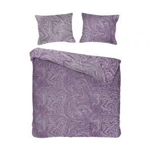 Pościel bawełniana MARBLE PURPLE 160x200 COTTONLOVE JACQUARD