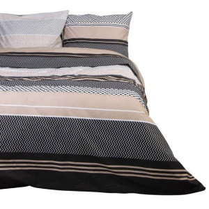 Pościel bawełniana ZIGO BEIGE 160x200 COTTONLOVE EXCLUSIVE