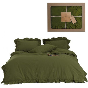 Pościel bawełniana OLIVE 200x220 STONEWASHED