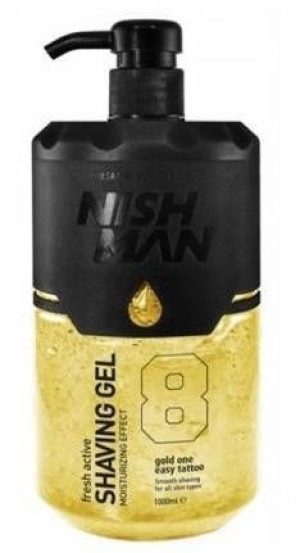 NishMan Shaving Gel 8 Gold One Easy Tatoo 1000 ml
