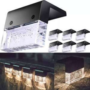 Lampa solarna LED RGB 2w1 - oświetlenie schodów i płotów