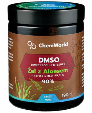 Żel DMSO 99,9% Moc 90% z Aloesem 190ml CZYSTE DMSO