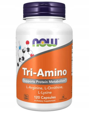 NOW Foods Tri-Amino L-ARGININA L-ORNITYNA L-LIZYNA