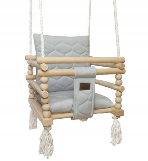 Huśtawka Drewniana Dla Dzieci Velvet 3W1 - 170 Cm