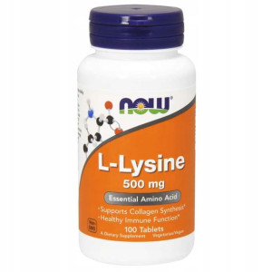 NOW Foods L-LIZYNA lysine 500mg 100tab AMINOKWASY