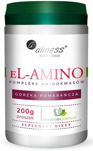 Aliness EL-amino AMINOKWASY pomarańcza 200g VEGAN