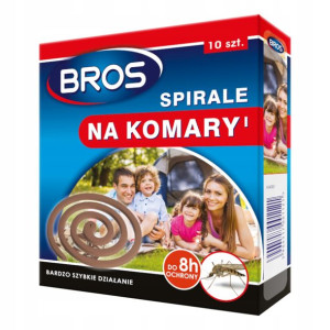 Bros NA KOMARY meszki SPIRALE odstraszające 10szt