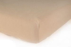Prześcieradło jersey z gumką 60x120 (beżowe) 145 g/m2