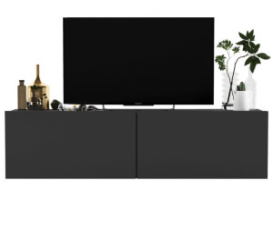 Wisząca szafka RTV komoda RTV grafit MAT 120 cm mała