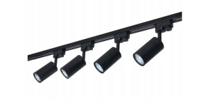 Zestaw 4x Spot Max Gu10 Led Szynoprzewód 2m Czarny