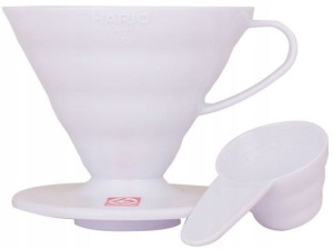 Dripper plastikowy Hario V60-02 biały drip