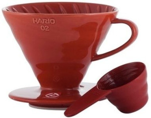 Dripper Hario ceramiczny Drip V60-02 Czerwony