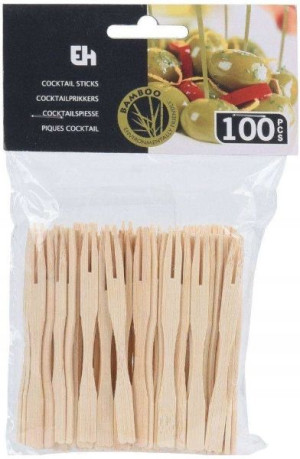 Widelczyki drewniane do przystawek przekąsek 100x