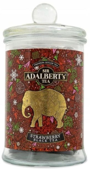 Herbata czarna Adalbert's Strawberry słoik 140g