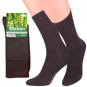 Steven 086 Skarpetki Bambusowe Damskie Brąz 38-40