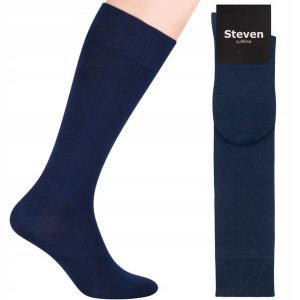 Steven 027 Podkolanówki Męskie Bawełna Navy 44-46