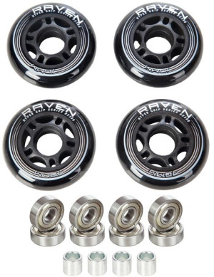 4x Kółka do rolek 80mm + 8x Łożyska RAVEN Abec7