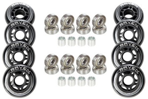 8x Kółka do rolek 76mm + 16x Łożyska RAVEN Abec7