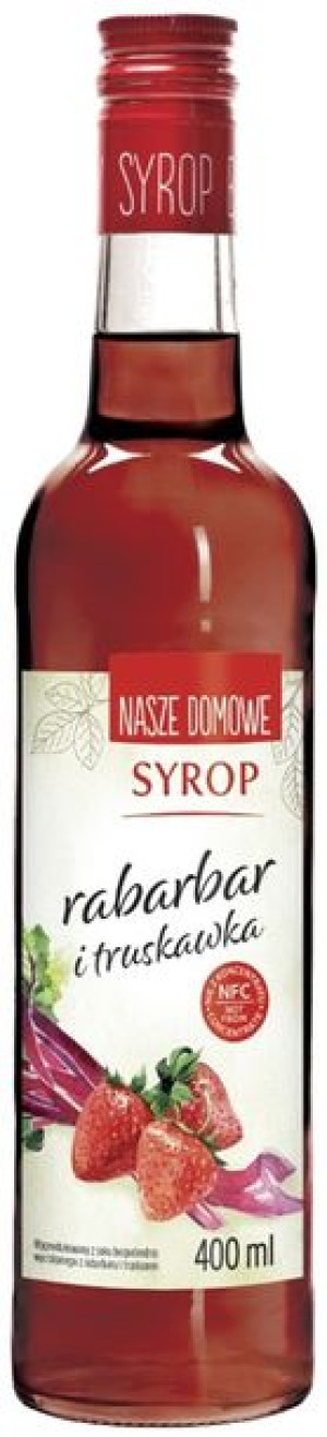Syrop rabarbar i truskawka - Nasze Domowe 400 ml - Premium Rosa