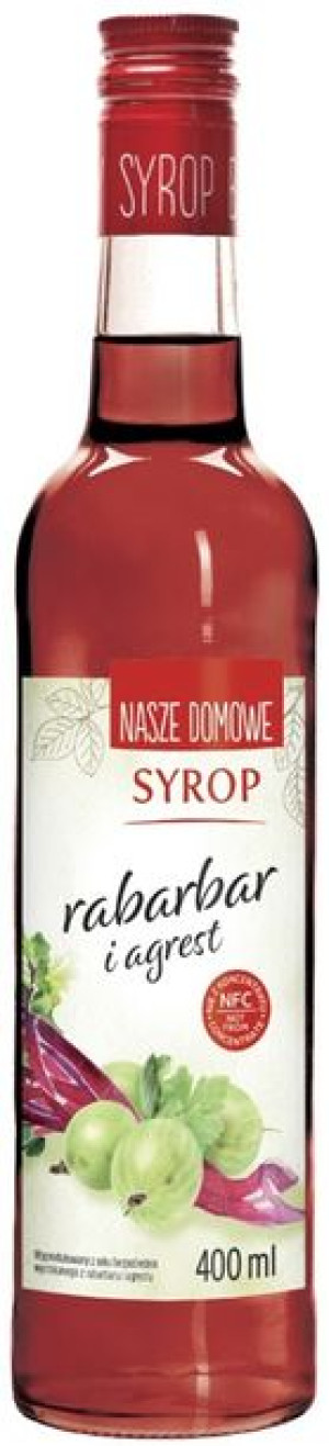 Syrop rabarbar i agrest - Nasze Domowe 400 ml - Premium Rosa