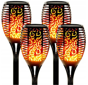 4x Lampa solarna POCHODNIA efekt płomień 12 LED