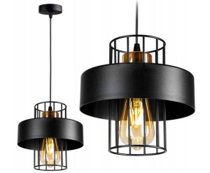 LAMPA WISZĄCA SUFITOWA LOFT Druciana Czarna miedziana