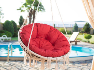 Poduszka na huśtawkę ogrodową, bujak, fotel BOCIANIE GNIAZDO -92 cm, gruba