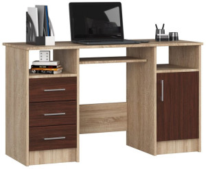 Biurko Komputerowe Ana 124cm Dąb Sonoma Wenge