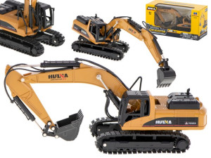 Koparka ładowarka z łyżką na gąsienicach model z metalu Die-Cast H-toys