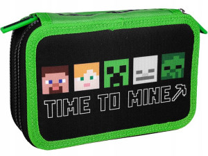 Piórnik szkolny POTRÓJNY JUMBO MINECRAFT ASTRA