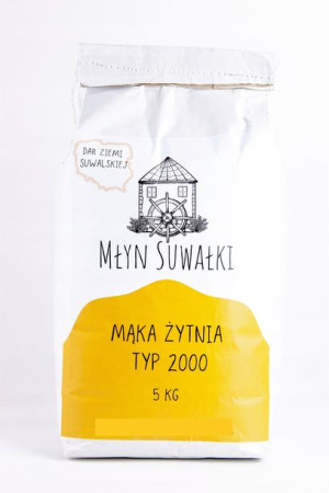 Mąka żytnia TYP 2000 5kg PROSTO Z MŁYNA do chleba