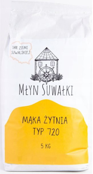 Mąka żytnia TYP 720 5kg chlebowa pytlowa z MŁYNA