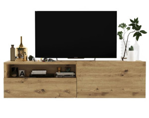 Wisząca Szafka RTV komoda RTV szuflada Dąb artisan MAT 120 cm