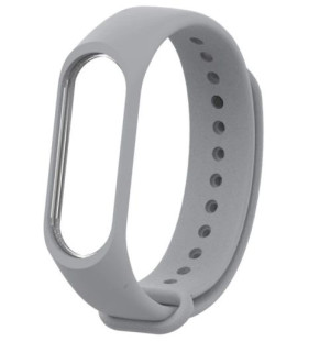 Silikonowy pasek do Xiaomi Mi Band 3/ Xiaomi Mi Band 4 - szary