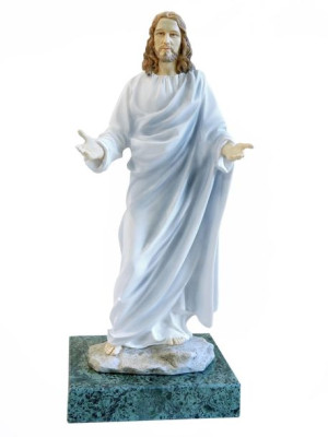 Jezus Chrystus figurka Veronese na marmurowym cokole grawer