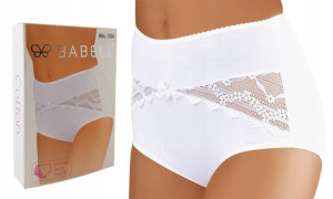 BABELL Figi Damskie bbl 004 , BIAŁE , 3XL