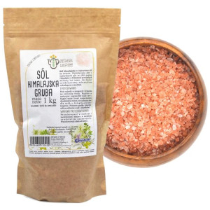 Sól Himalajska Różowa Średnia 1000g Naturalnie Świeże I Zdrowe