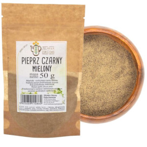 Pieprz Czarny Mielony 50g Naturalnie Świeże I Zdrowe