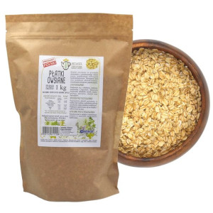 Płatki Owsiane Zwykle 1kg Naturalnie Świeże I Zdrowe