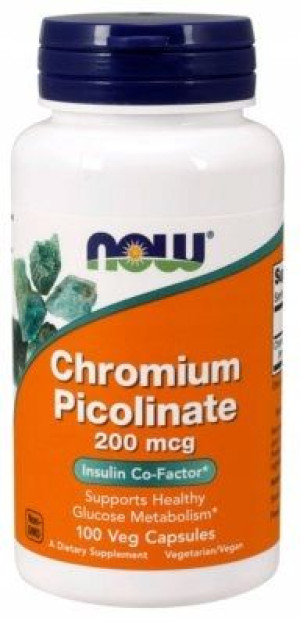 Now Foods Pikolinian Chromu 200 mcg 100 kapsułek